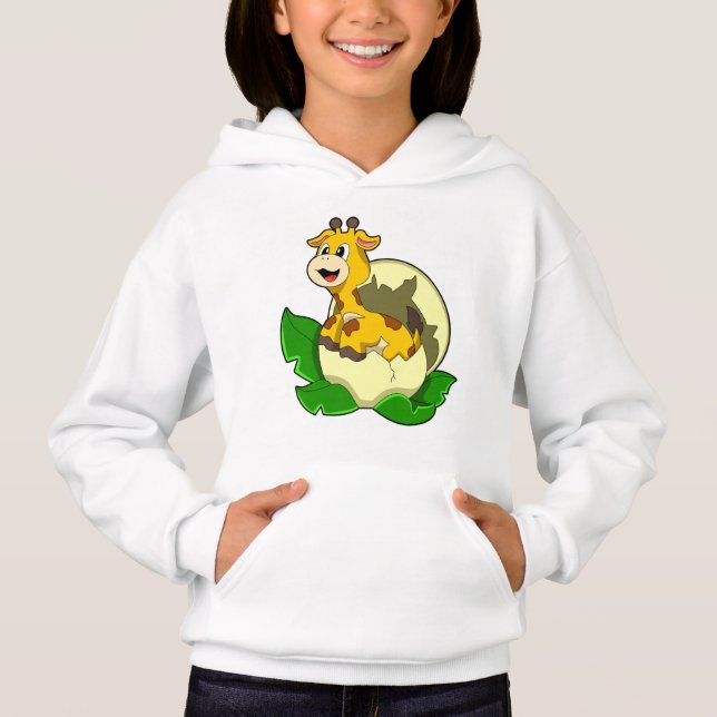 Giraffe with Leaf & Egg Hoodie (Front)