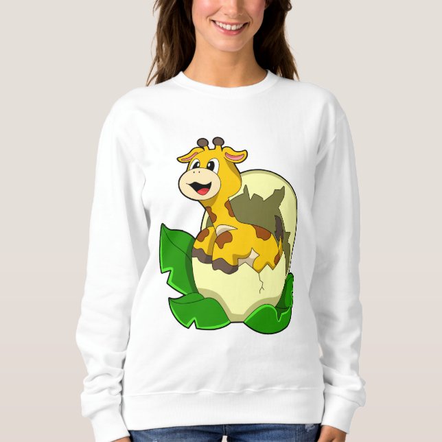 Giraffe with Leaf & Egg Sweatshirt (Front)