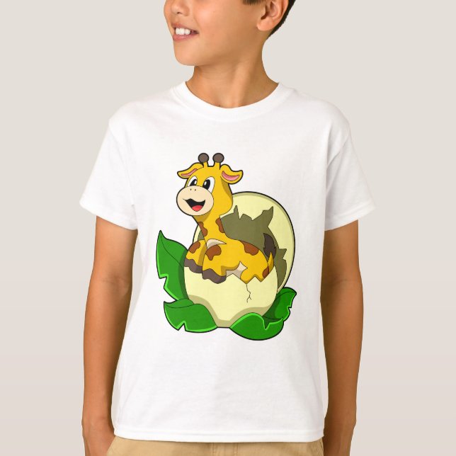 Giraffe with Leaf & Egg T-Shirt (Front)