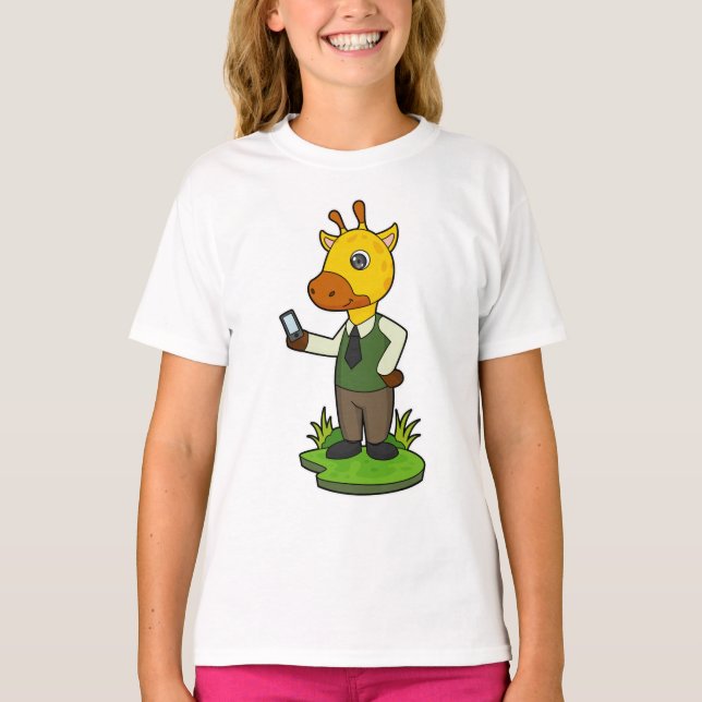 Giraffe with Mobile T-Shirt (Front)