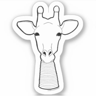 Giraffe with Neck Rings Sticker