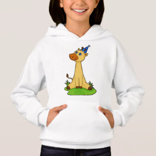 Giraffe with Party hat Hoodie