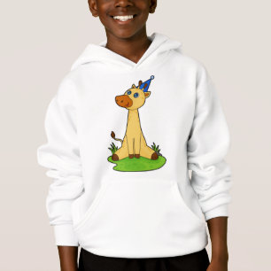 Giraffe with Party hat Hoodie