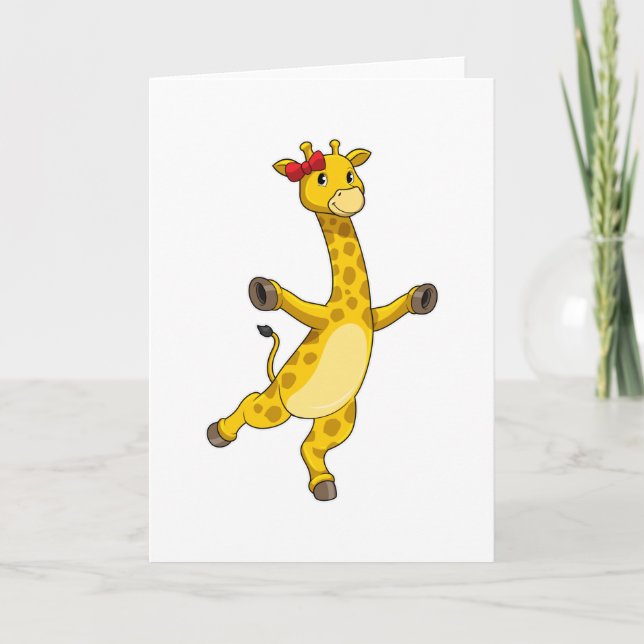Giraffe with Ribbon Card (Front)