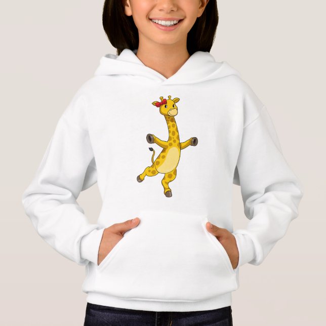 Giraffe with Ribbon Hoodie (Front)