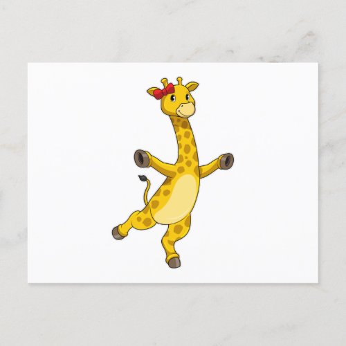 Giraffe with Ribbon Postcard