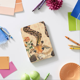 Giraffe with Rose iPad Mini Cover