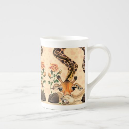 Giraffe with Rose Mug Gift Funny