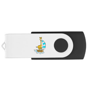 Giraffe with Sailing boat Flash Drive