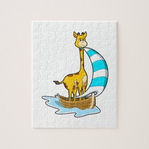 Giraffe with Sailing boat Jigsaw Puzzle