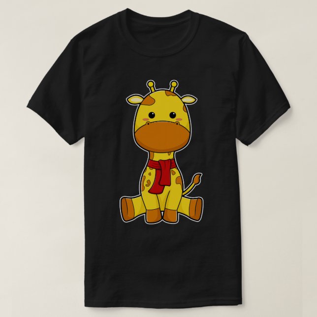 Giraffe with Scarf 3 T-Shirt (Design Front)
