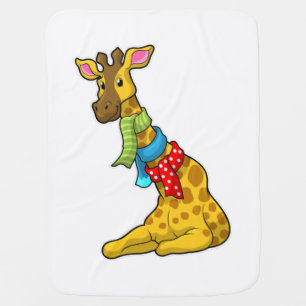 Giraffe with Scarf Baby Blanket