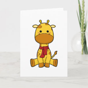 Giraffe with Scarf Card