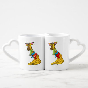 Giraffe with Scarf Coffee Mug Set