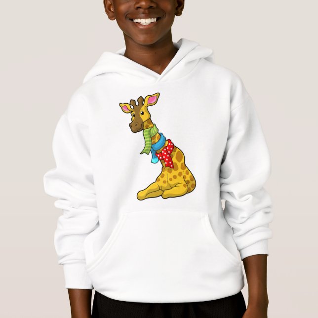 Giraffe with Scarf Hoodie (Front)