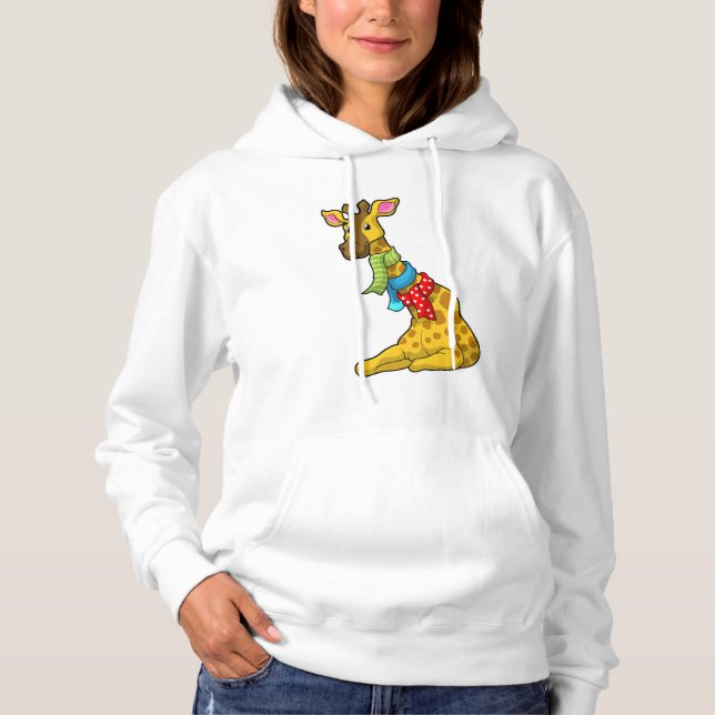 Giraffe with Scarf Hoodie (Front)