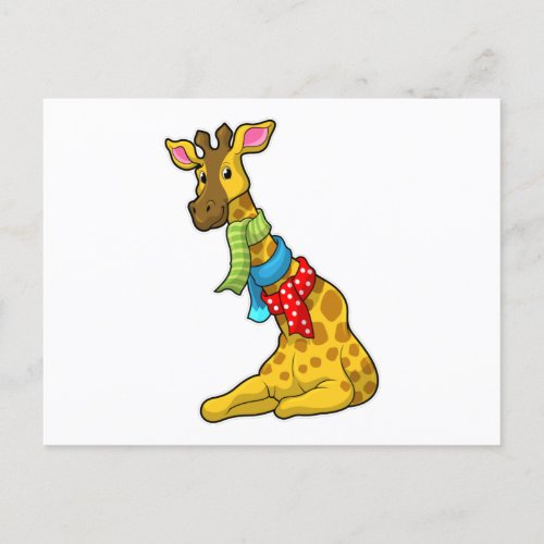 Giraffe with Scarf Postcard