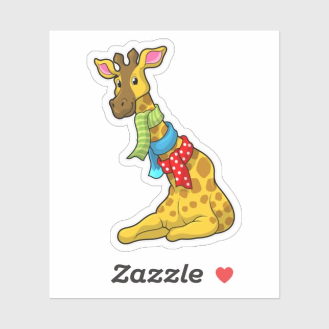 Giraffe with Scarf Sticker (Sheet)