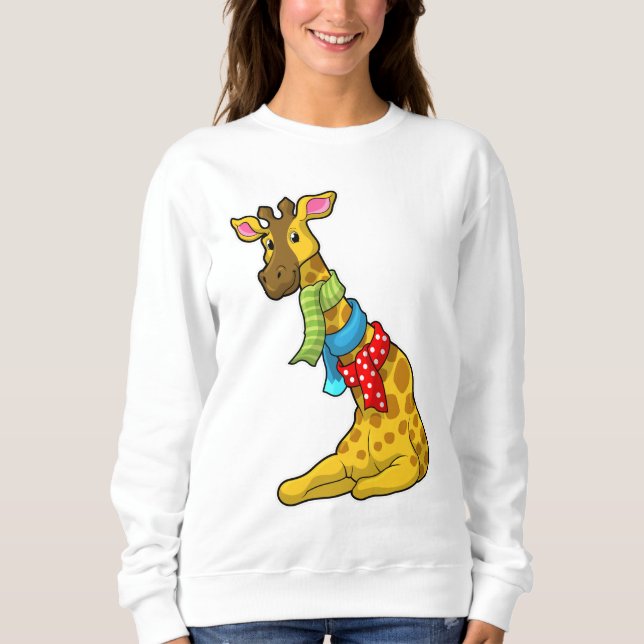 Giraffe with Scarf Sweatshirt (Front)