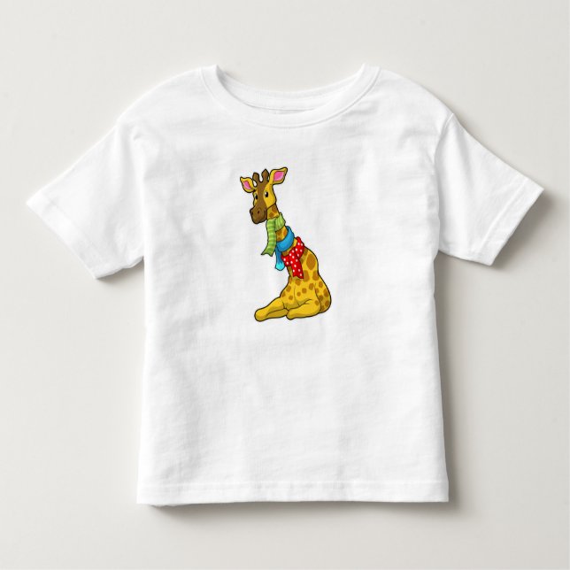 Giraffe with Scarf Toddler T-shirt (Front)