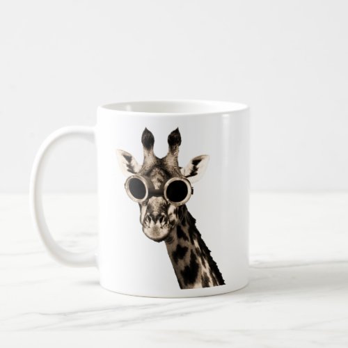 Giraffe With Steampunk Sunglasses Goggles  Coffee Mug