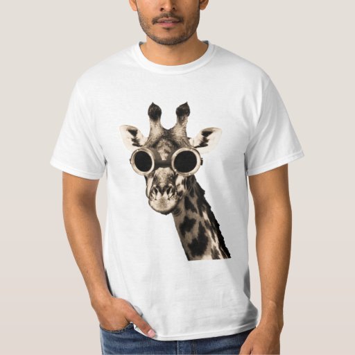 Giraffe With Steampunk Sunglasses Goggles T-Shirt