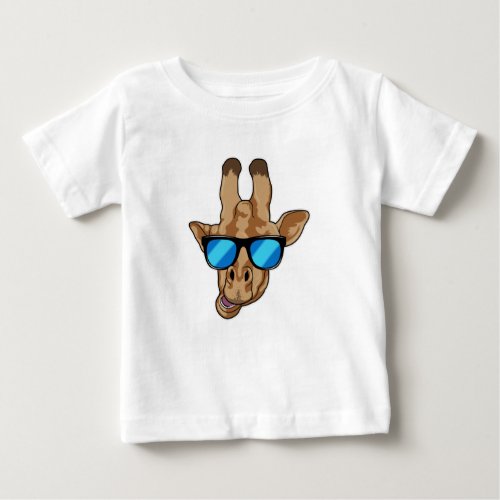 Giraffe with Sunglasses Baby T_Shirt