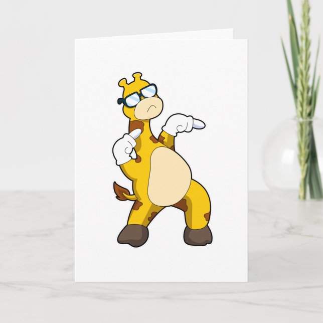 Giraffe with Sunglasses Card (Front)