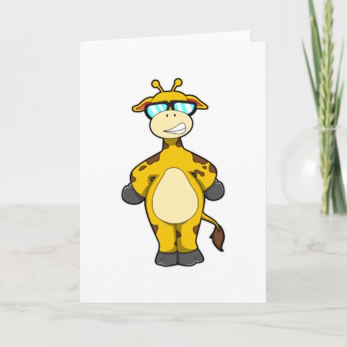 Giraffe with Sunglasses Card