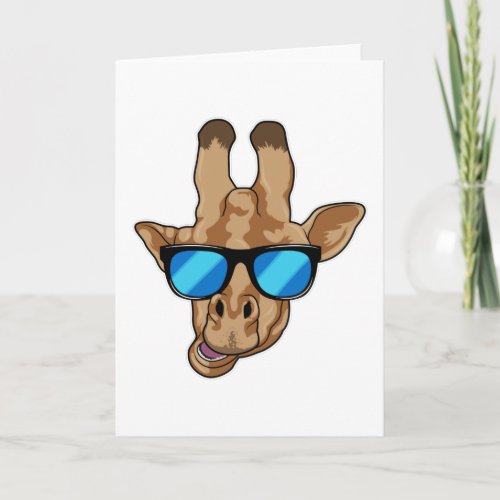 Giraffe with Sunglasses Card