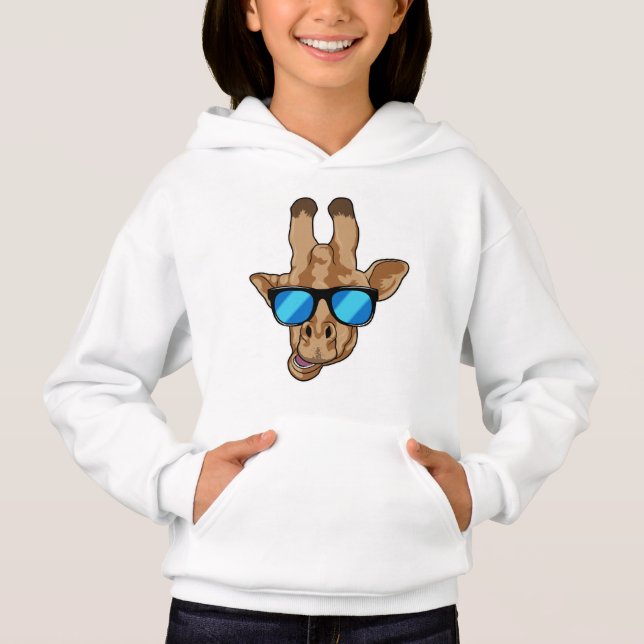 Giraffe with Sunglasses Hoodie (Front)