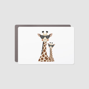 Giraffe with Sunglasses Jungle Safari Animal Giraf Car Magnet