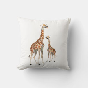 Giraffe with Sunglasses Jungle Safari Animal Giraf Throw Pillow