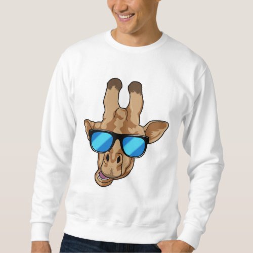 Giraffe with Sunglasses Sweatshirt