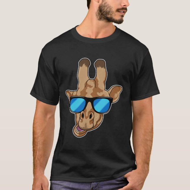 Giraffe with Sunglasses T-Shirt (Front)