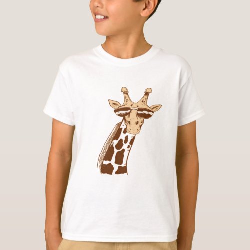 Giraffe with sunglasses T_Shirt