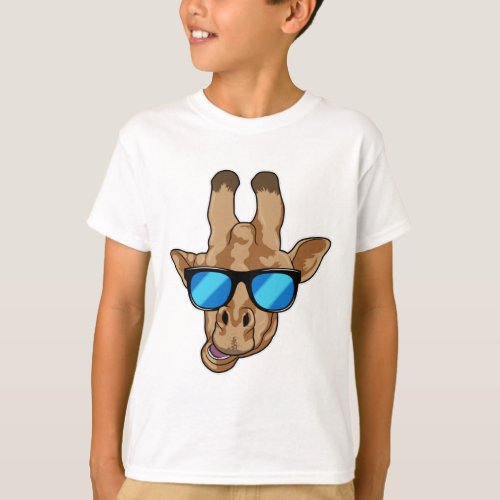 Giraffe with Sunglasses T_Shirt