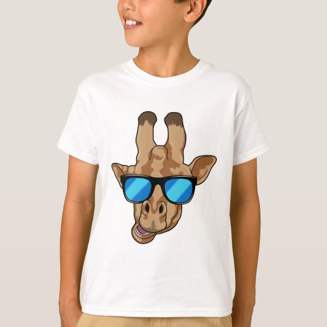 Giraffe with Sunglasses T-Shirt (Front)