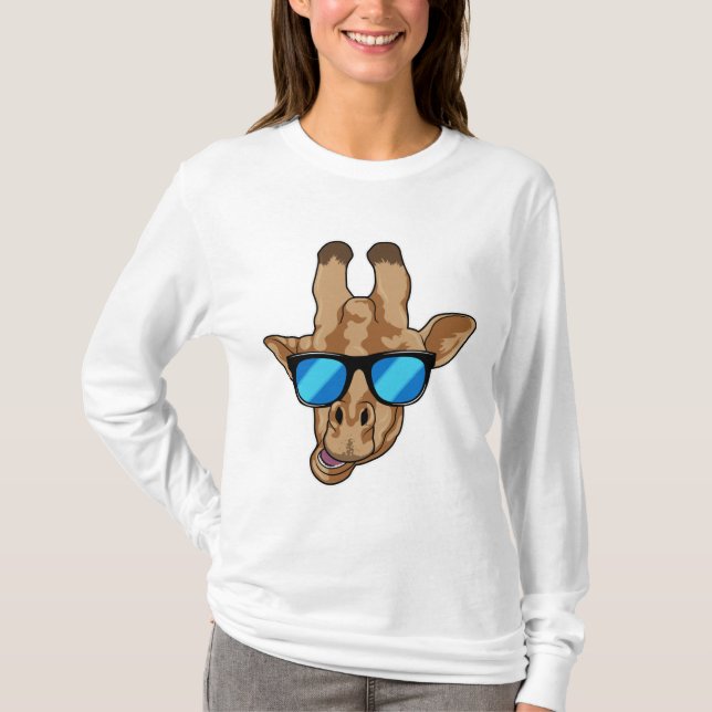 Giraffe with Sunglasses T-Shirt (Front)