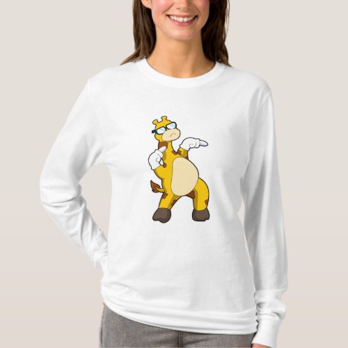 Giraffe with Sunglasses T_Shirt