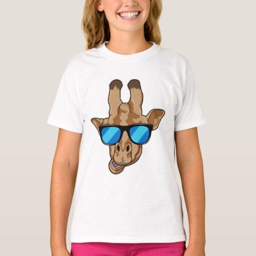 Giraffe with Sunglasses T_Shirt