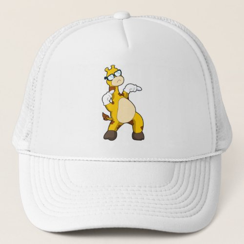 Giraffe with Sunglasses Trucker Hat