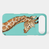 Giraffe with teal background iPod Case-Mate case (Back (Horizontal))