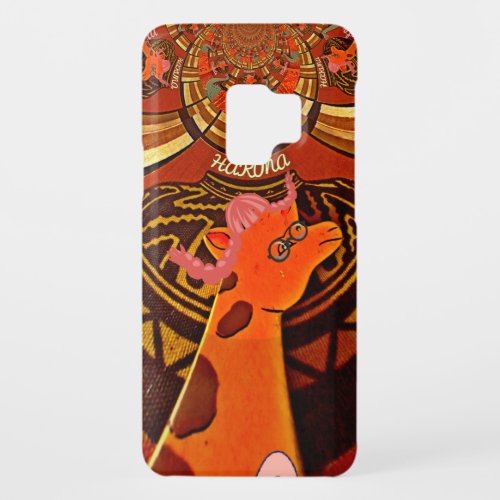 Giraffe with two ponytails art Case_Mate samsung galaxy s9 case