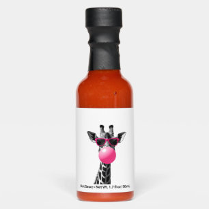 Giraffe Women Giraffe Face with Sunglasses Wild An Hot Sauces