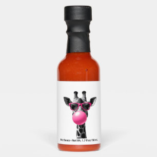 Giraffe Women Giraffe Face with Sunglasses Wild An Hot Sauces