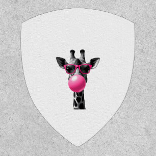 Giraffe Women Giraffe Face with Sunglasses Wild An Patch