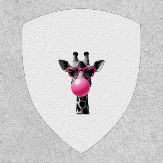 Giraffe Women Giraffe Face with Sunglasses Wild An Patch