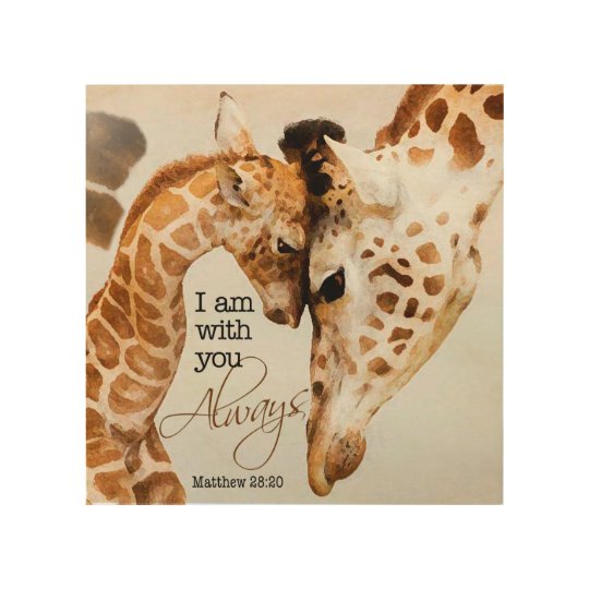 Giraffe Wooden Print Zazzle Com