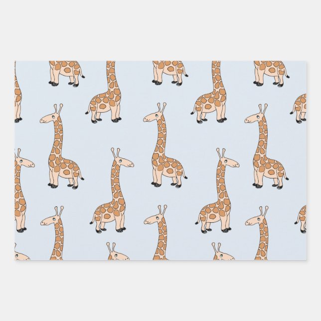 Giraffe  wrapping paper sheets (Front)